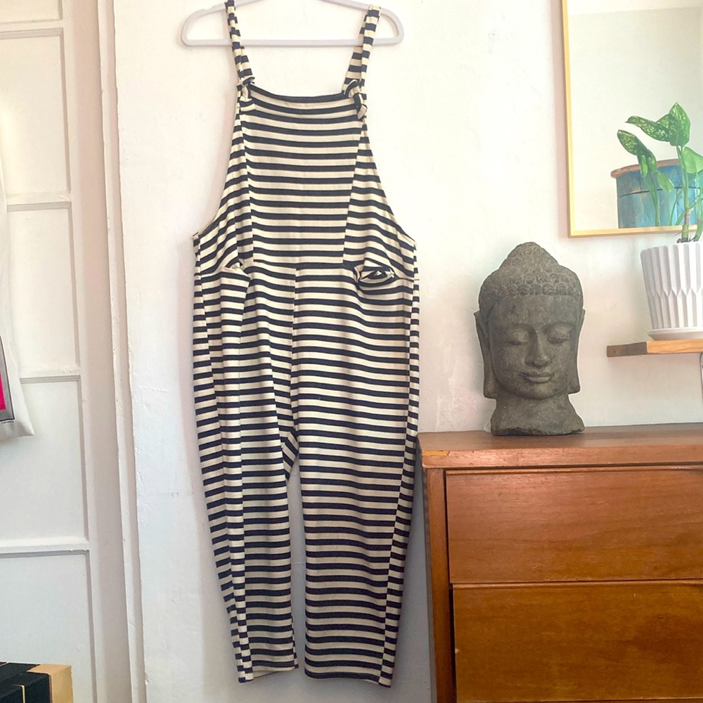 Made in Italy blue and ivory striped jumper